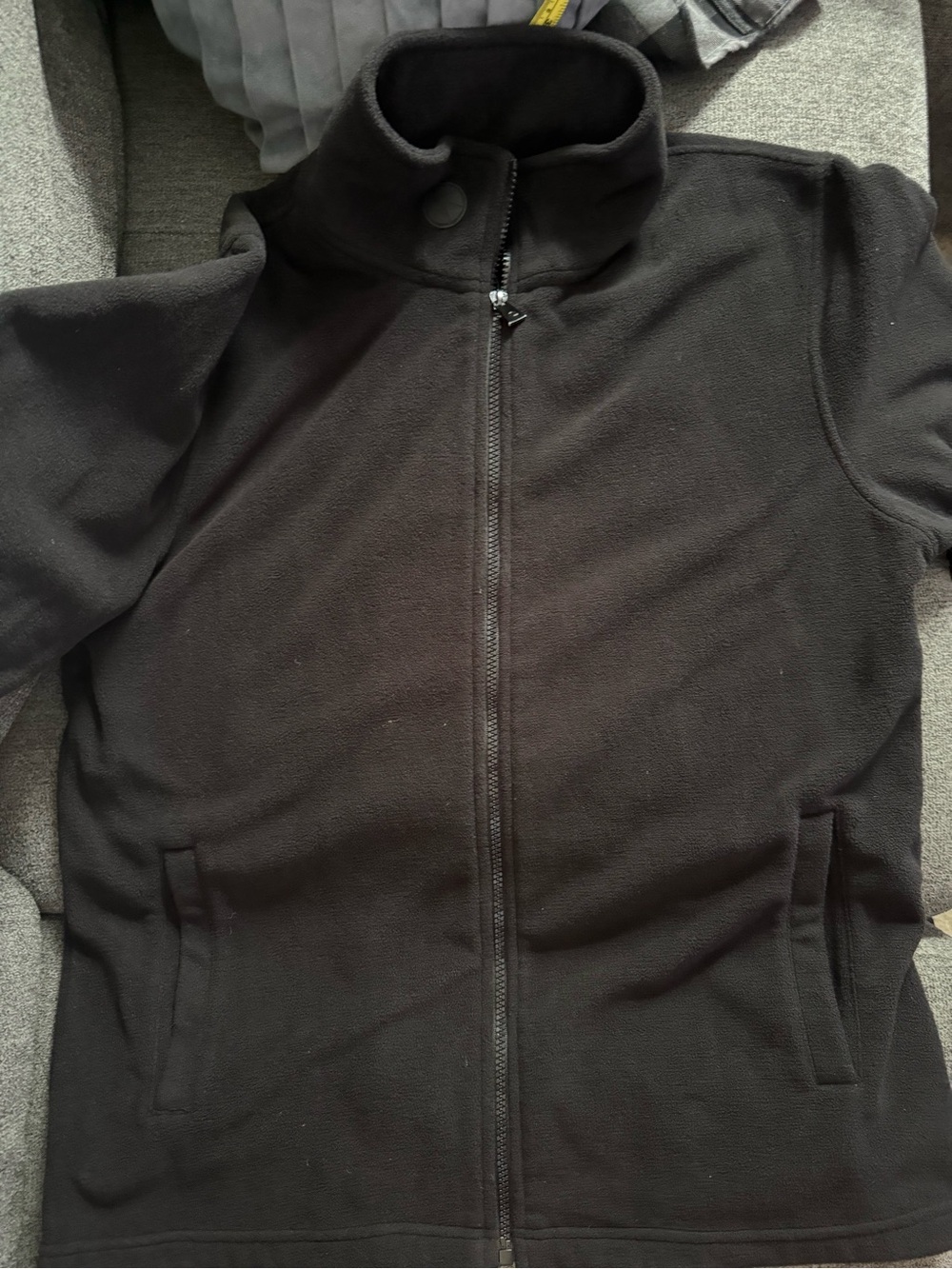 Ethica Black Full-Zip Bomber Fleece Jacket